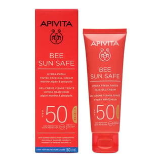 Apivita Natural Cosmetics Hydra Fresh Tinted Face Gel Cream SPF 50
