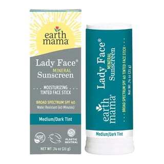 Earth Mama Organics Lady Face 潤色礦物防曬臉部防曬棒 SPF 40