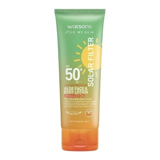 Watsons Aloe Face And Body Lotion Solar Filter SPF 50+
