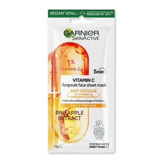 Garnier 1% Vitamin Cg + Pineapple Anti Fatigue Ampoule Sheet Mask