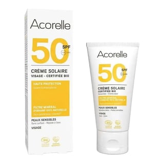 Acorelle Crème Solaire Visage SPF 50 Certifiée Bio