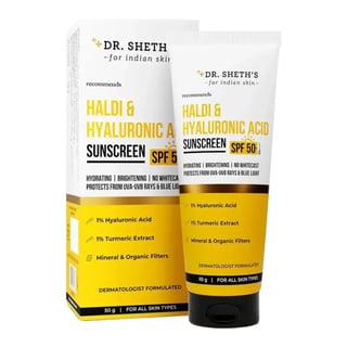 Dr. Sheth's Haldi & Hyaluronic Acid Sunscreen SPF 50+