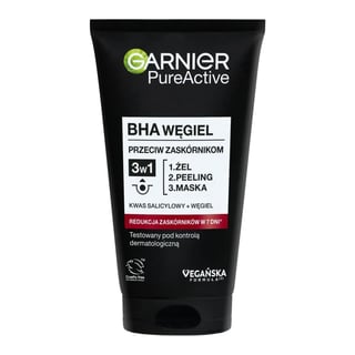 Garnier PureActive BHA Charcoal Anti-Blackhead 3In1 Wash Scrub Mask