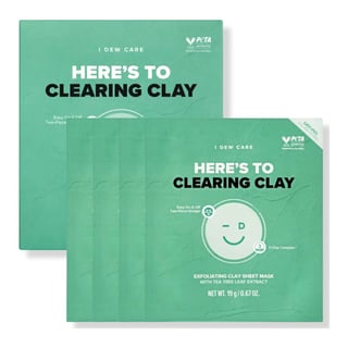 I Dew Care Here's To Clearing Clay Exfoliating Sheet Mask