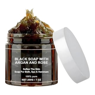 Zawina Morocco Black Soap With Argan And Rose