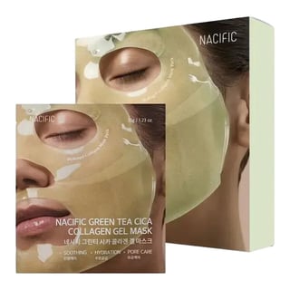 Nacific Green Tea Cica Collagen Gel Mask Set