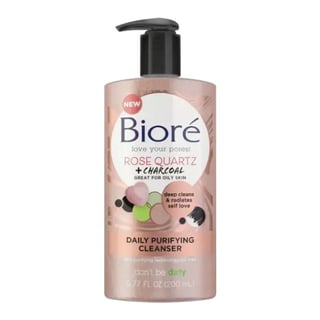 Biore Rose Quartz + Charcoal Daily Purifying Cleanser