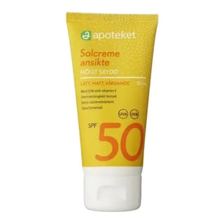 Apoteket Solcreme Ansikte SPF 50