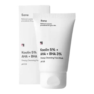 Sane Kaolin 5% + AHA + BHA 3% Deeply Cleansing Face Mask