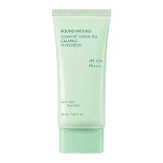 ROUND A'ROUND Comfort Green Tea Calming Sunscreen SPF 50+