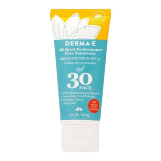 Derma E All Sport Performance Face Sunscreen SPF 30, Cooling Aloe & Cucumber
