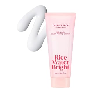 The Face Shop Rice Water Bright Milk & Jelly Double Foaming Cleanser