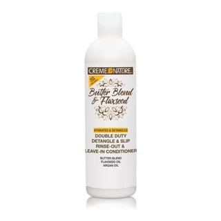 Creme of Nature Butter Blend & Flaxseed Double Duty Detangle & Slip Rinse-Out & Leave-In Flaxseed Conditioner