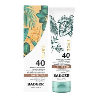 Badger Tinted Face Mineral Sunscreen SPF 40
