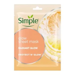 Simple Skincare Protect and Glow Sheet Mask with Hyaluronic acid and C+E
