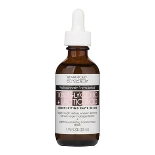 Advanced Clinicals 10% Glycolic + Lactic Acid Retexturizing Face Serum