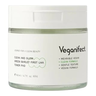 Veganifect Clean And Glow Green Barley First LHA Toner Pad