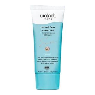 Wotnot Naturals Natural Face Sunscreen + Mineral Makeup BB Cream SPF 40