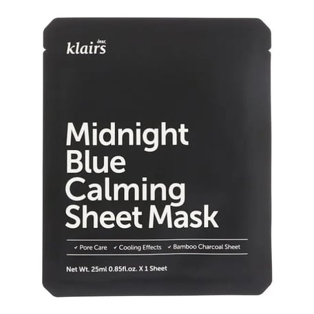 Dear, Klairs Midnight Blue Calming Sheet Mask