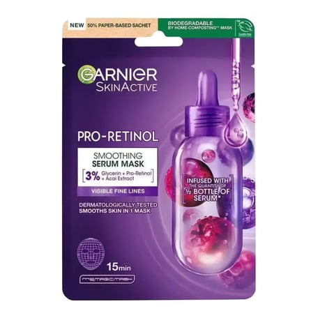 Garnier Pro-Retinol Smoothing Serum Mask