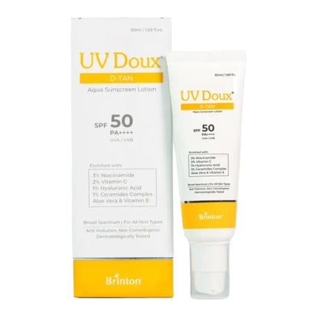 UV Doux D-Tan Aqua Sunscreen Lotion SPF 50