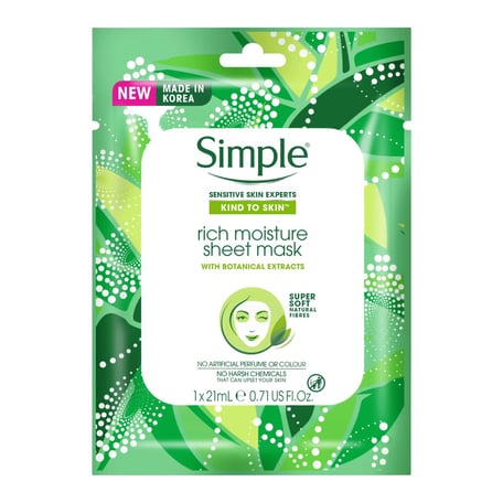 Simple Skincare Rich Moisture Sheet Mask