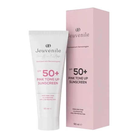 Jeuvenile Pink Tone Up Sunscreen SPF 50+