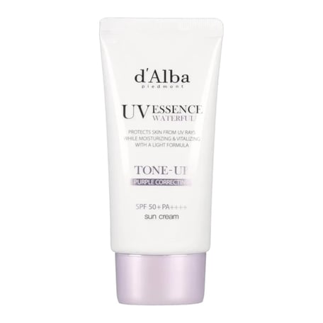 D'Alba UV Essence Waterfull Tone-Up Purple Correcting Sun Cream SPF 50+