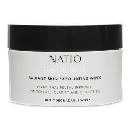 Natio Radiant Skin Exfoliating Wipes