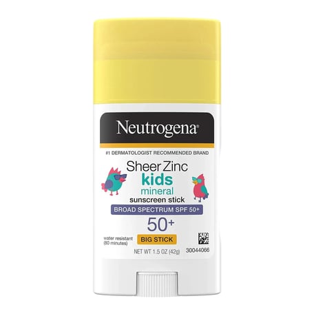 Neutrogena Sheer Zinc Kids Mineral Sunscreen Stick Broad Spectrum SPF 50+