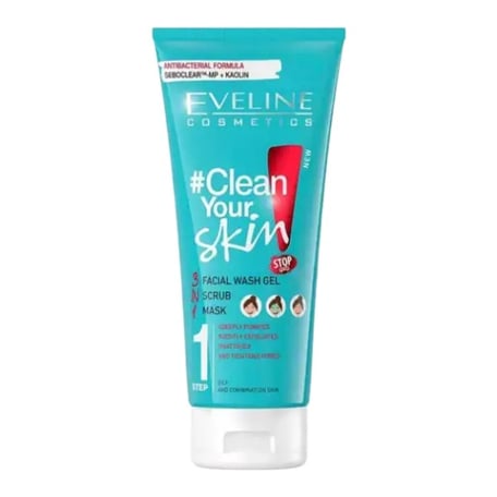 Eveline #クリーン ユア スキン フェイシャルウォッシュ ジェル＋スクラブ＋マスク
