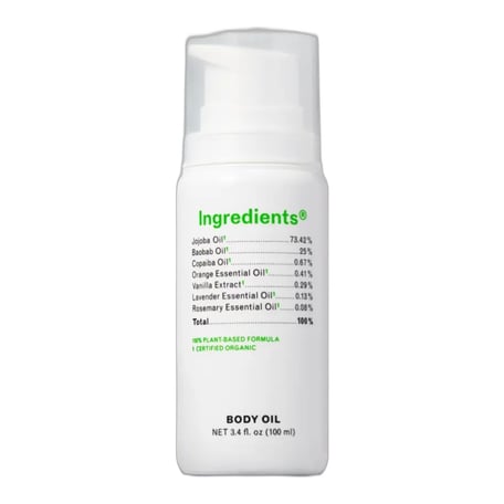 Ingredients Jojoba Body Oil