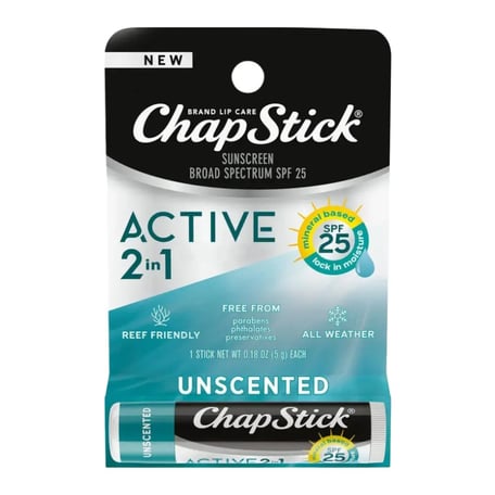 ChapStick Active 2-In-1 Lip Moisturizer