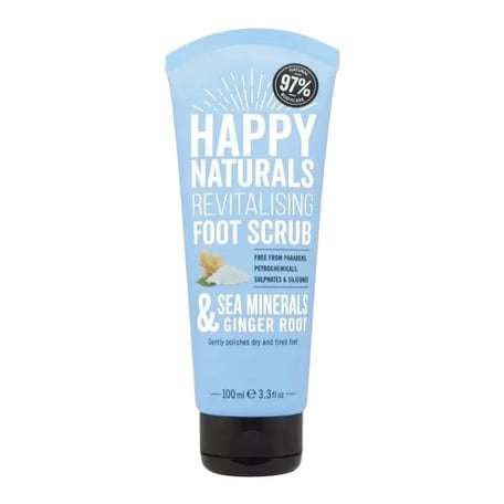 Happy Naturals リバイタライジング フット スクラブ シー ミネラルズ＆ジンジャー ルート