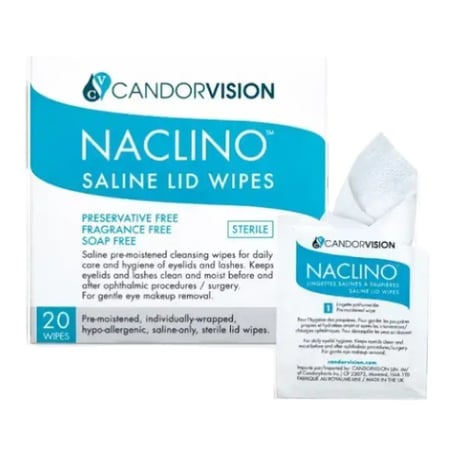 CandorVision Naclino Saline Lid Wipes