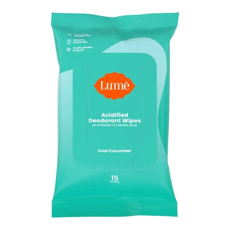 Lume Acidified Deodorant Wipes