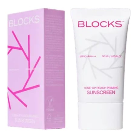 Blocks Tone-Up Peach Priming Sunscreen SPF50+ PA++++