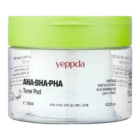 Yeppda AHA-BHA-PHA Face Toner Pads