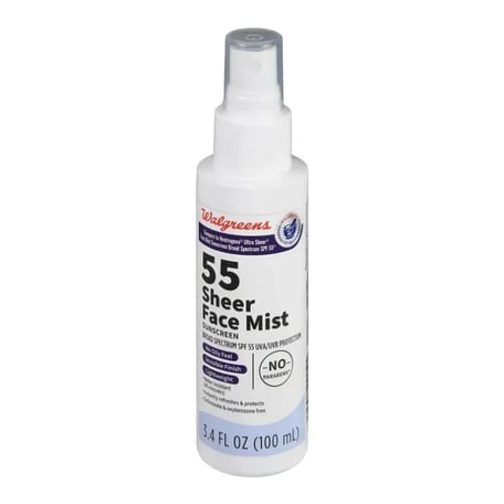 Walgreens SPF 55 Sheer Face Mist Sunscreen