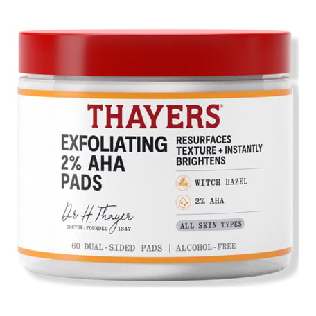 Thayers Exfoliating 2% AHA Pads