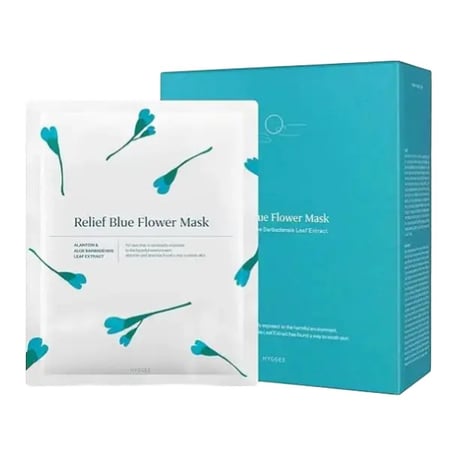 HYGGEE Relief Blue Flower Mask