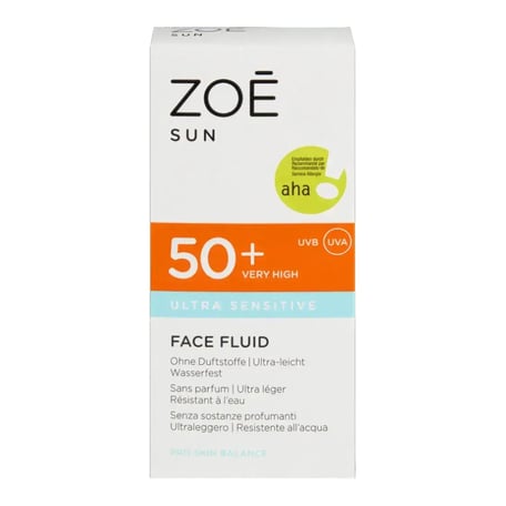 Zoe Sun Ultra Sensitive Face Fluid SPF 50+