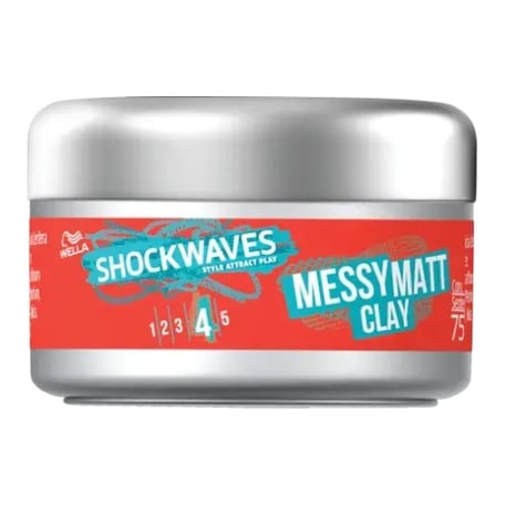 Wella Shockwaves Messy Matt Clay