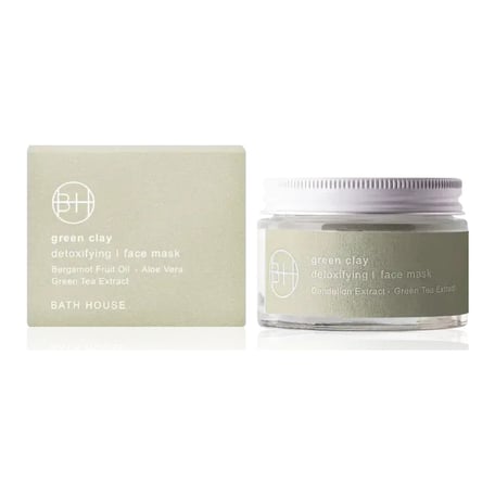 Bath House Green Clay Face Mask