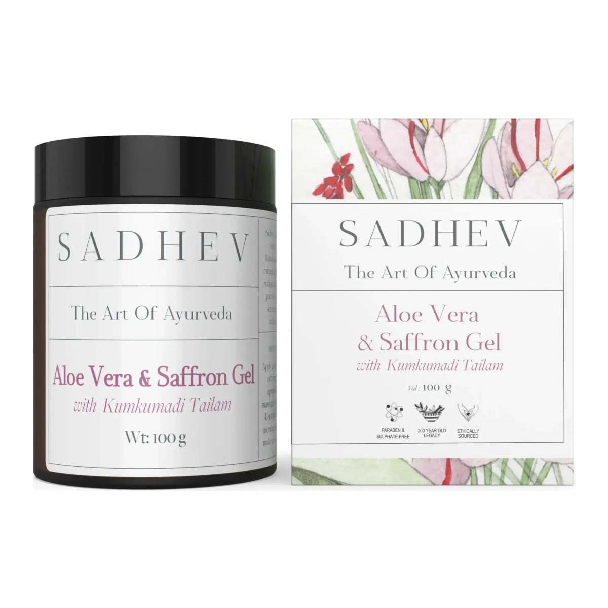 Sadhev Aloe Vera And Saffron Gel With Kumkumadi Tailam