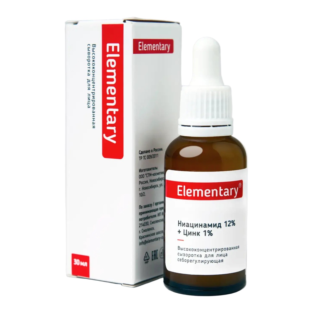 Elementary Niacinamide 12% +  Zinc PCA 1% Serum