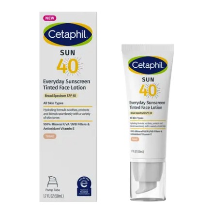 Cetaphil Everyday Sunscreen Tinted Face Lotion SPF 40