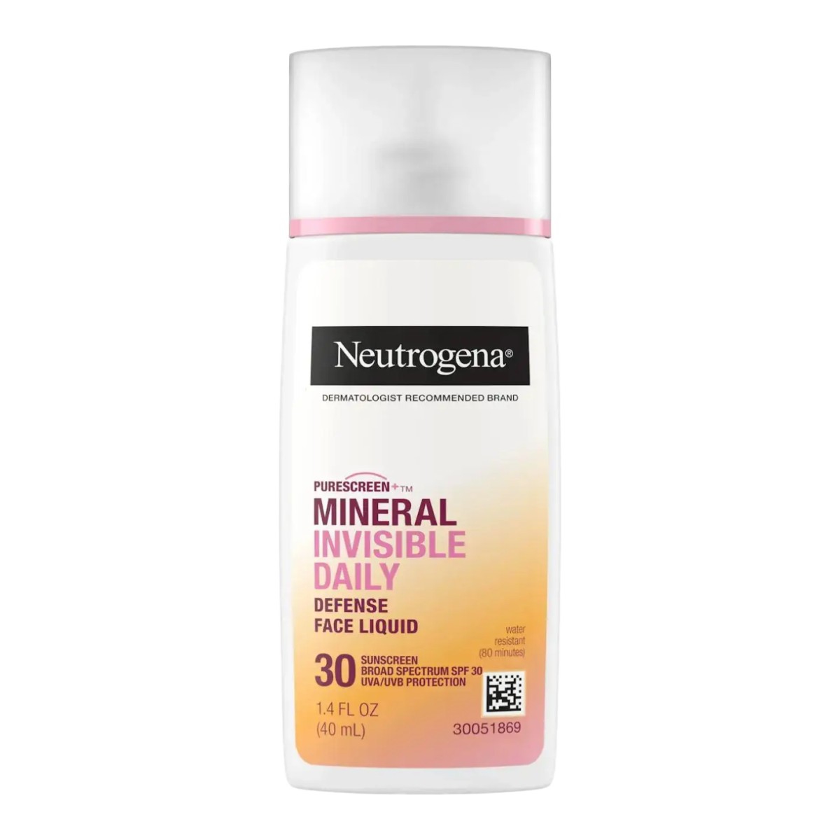 Neutrogena Purescreen+ Mineral Invisible Daily Defense Face Liquid SPF 30