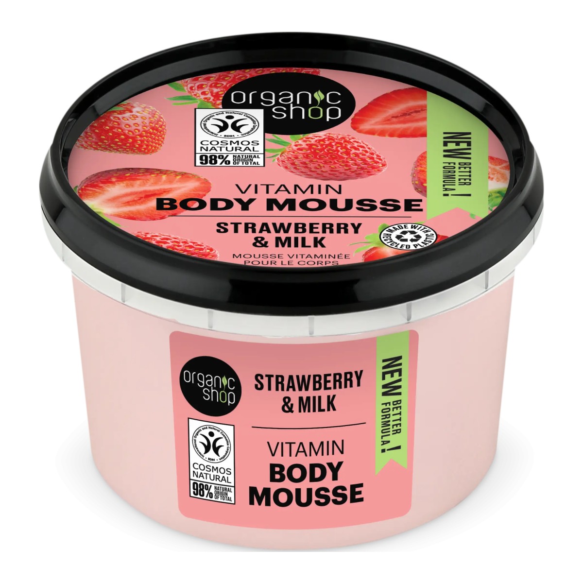 Organic Shop Strawberry & Milk Vitamin Body Mousse