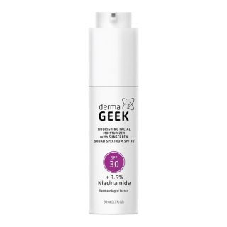 DermaGeek مرطّب للوجه مغذٍ مع واقي شمس واسع الطيف SPF 30